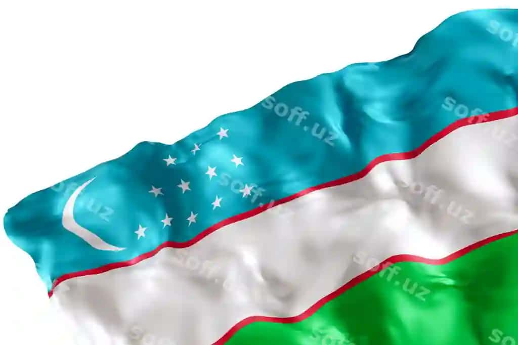 Uzbekiston bayrog'i, haqiqiy, qatlamlar, oralig'ida oq fonda, pastki burchak dizayn elementi, o'yilgan, mukammal, vatanparvarlik mavzusi, milliy tadbir reklamlari, 3D render | Realistic flag uzbekistan with folds isolated white background footer corner design element cut out perfect patriotic themes national event promotions 3d render