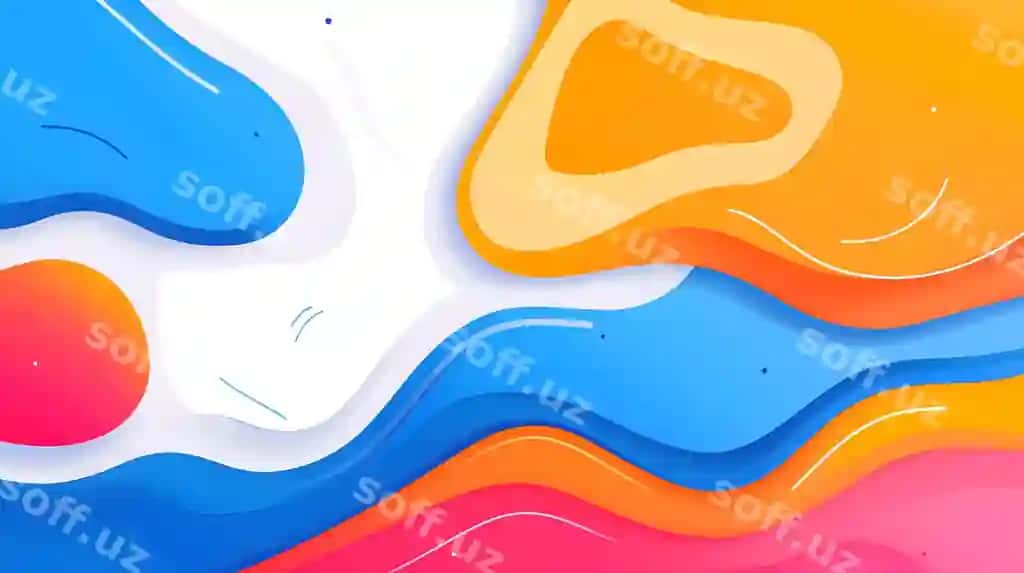 Abstrakt rangli sivo shakllari dizayn orqa fon | Abstract colorful liquid shapes design background