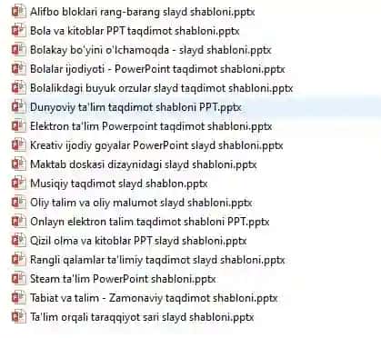 Taqdimot shablonlari