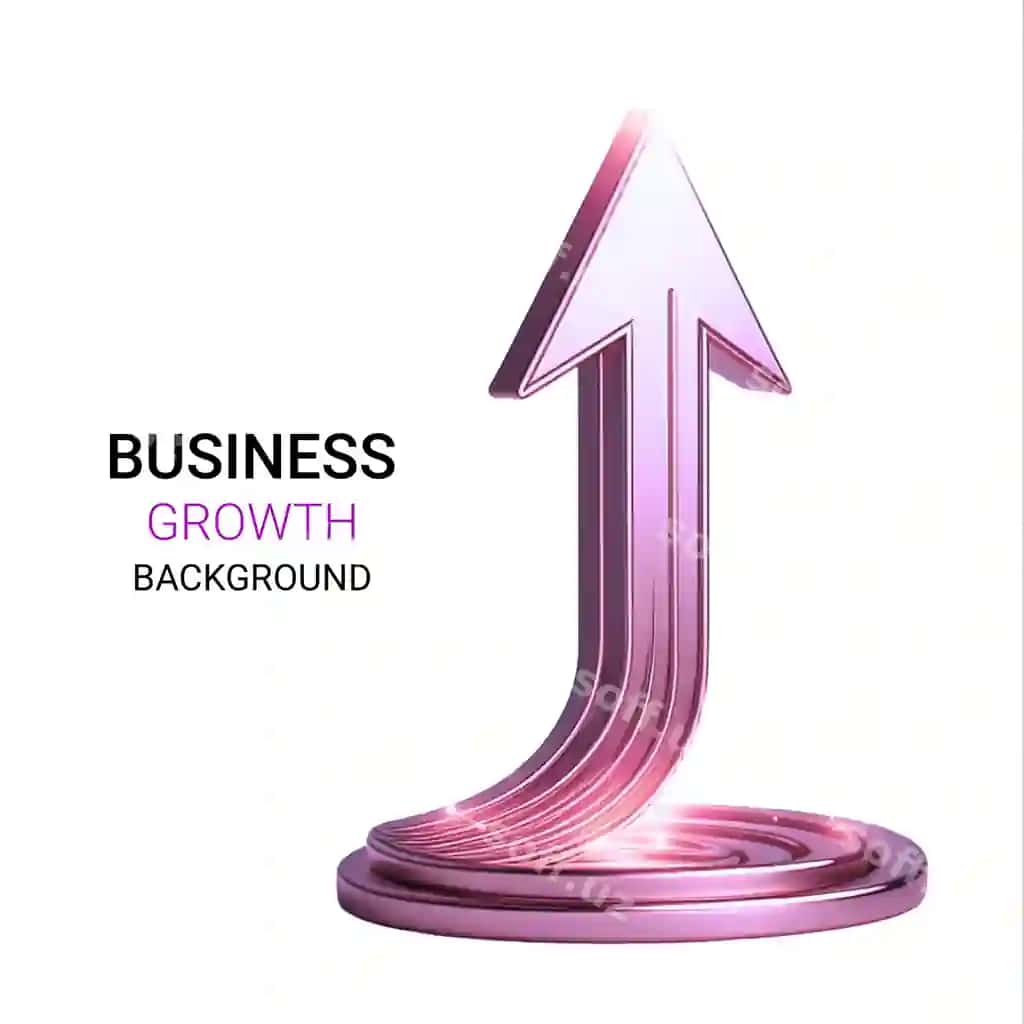 O'q ko'tariladi biznes o'sishi dizayn orqa fon | Arrow rises business growth design background