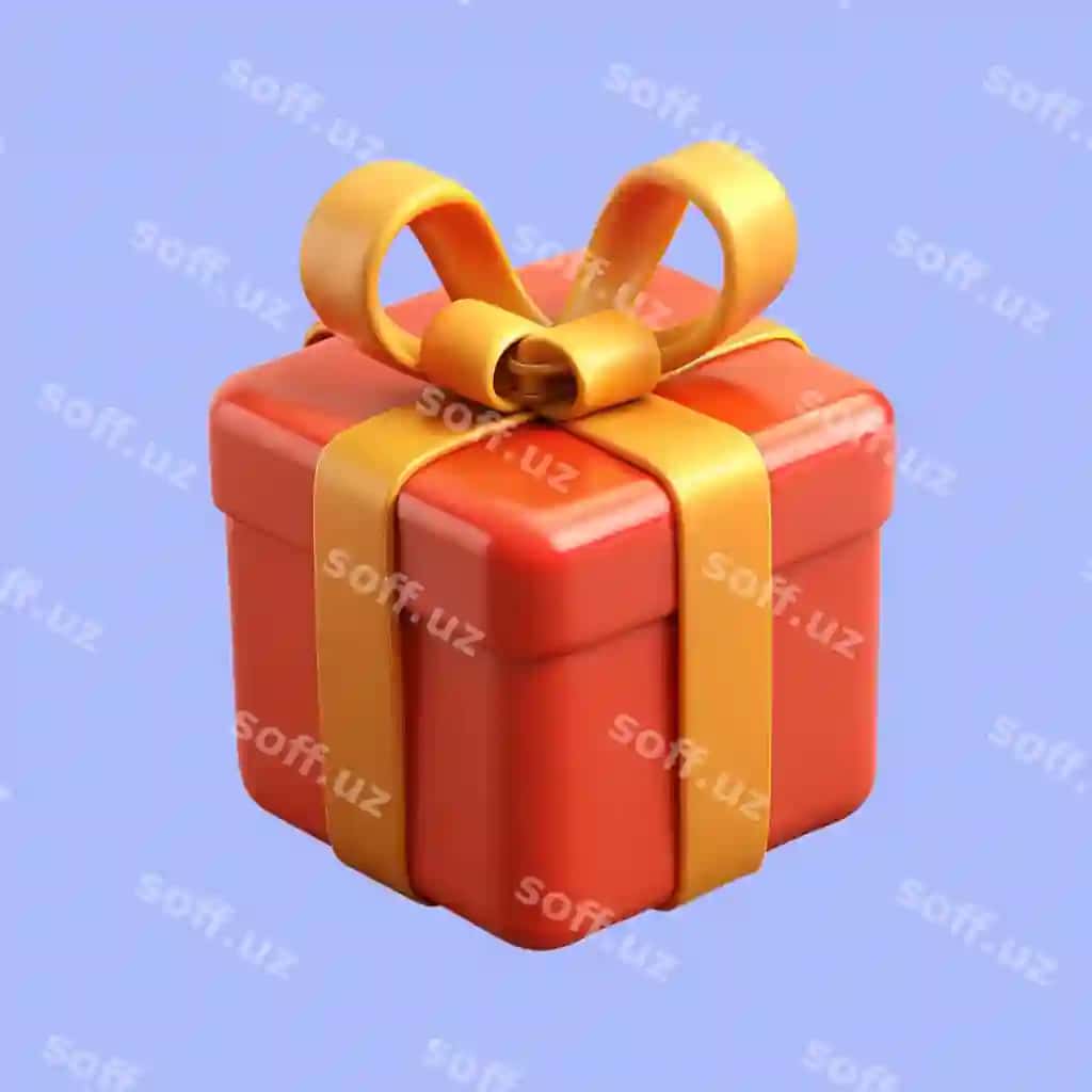 3D sovg'a qutisi ikonka illustratsiyasi | 3d gift box icon illustration