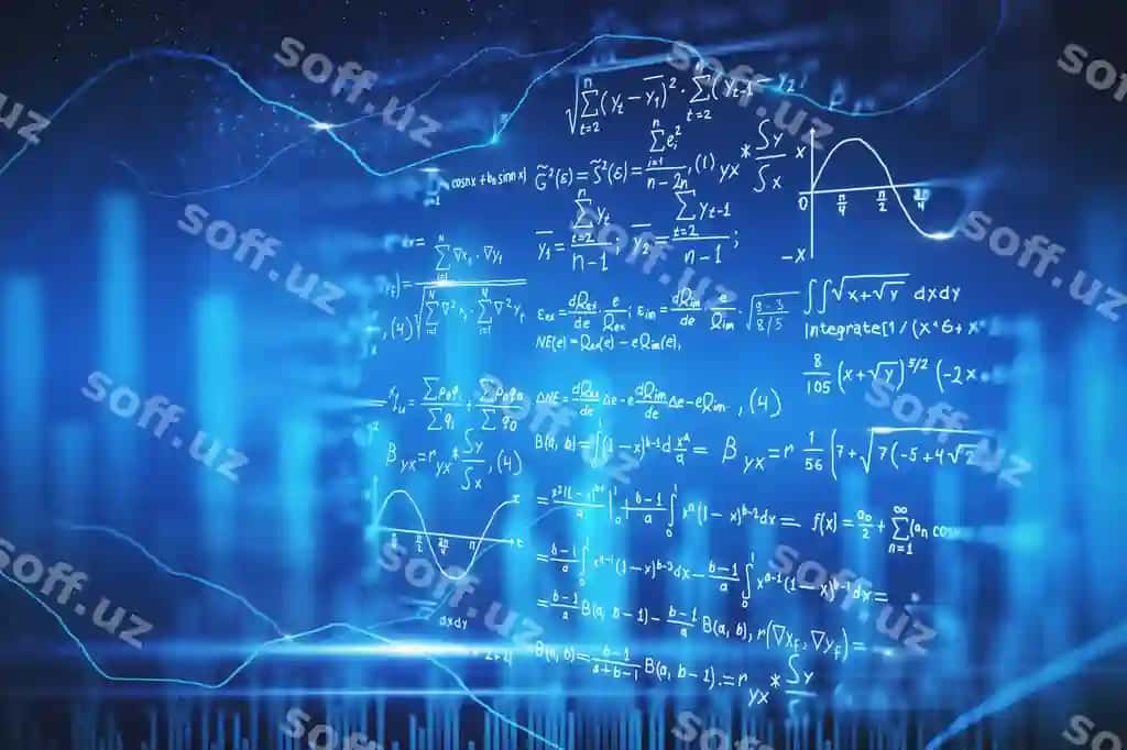 Raqamli matematik formullar devor parambli | Digital mathematical formulas wallpaper 2