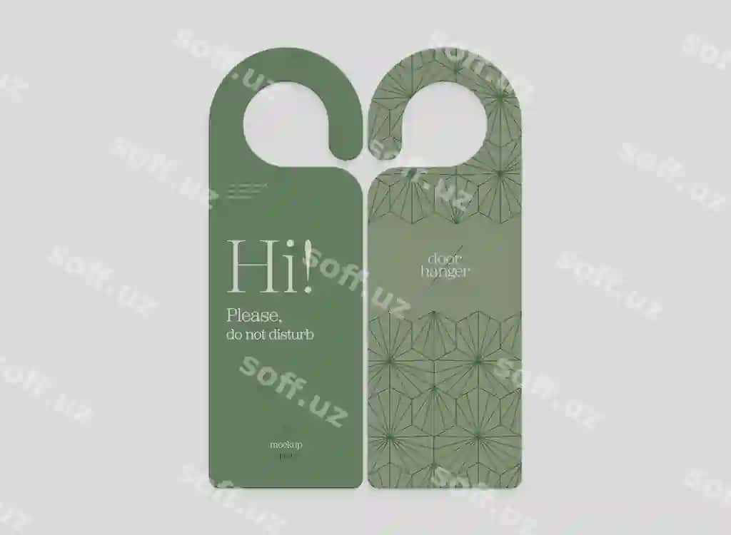 Devorga asmaehtaroy mockup | Door hanger mockup