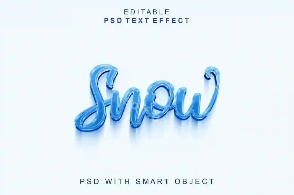 Qor 3d matn effekti | Snow 3d text effect 2