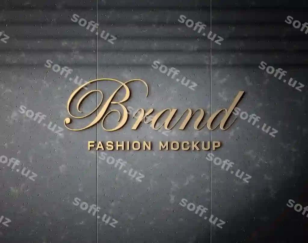 Oltin logotip tagline namunasi | Gold logo tagline mockup
