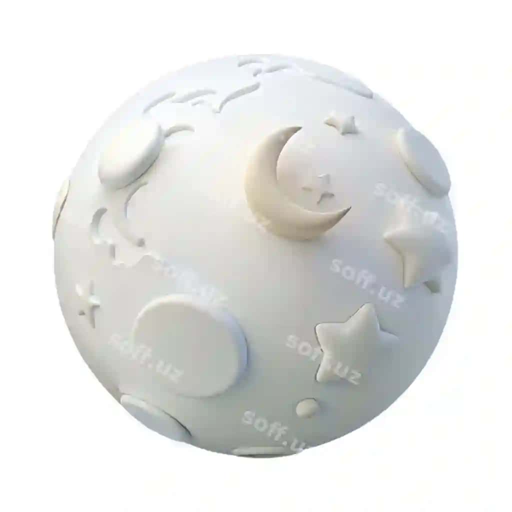 Oq doira narsa hilol yulduz dizayni bilan u | White round object with moon star design it 2