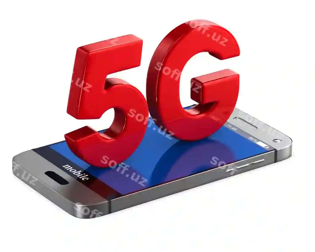 5G telefon oq fonda ajraltirilgan 3D illustratsiya | 5g phone white background isolated 3d illustration