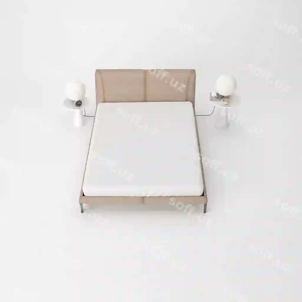 Zamonaviy uy xonasining ichki dekoratsiyasi ajralgan | Modern bedroom interior isolated