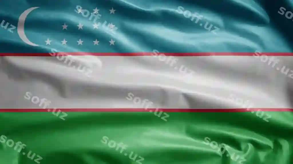 Oʻzbekiston bayroqi shamolda koʻtarilayotgan | Uzbekistan flag waving wind