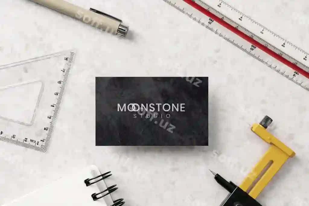 Bisnes karta namuna estetik brending psd | Business card mockup aesthetic branding psd