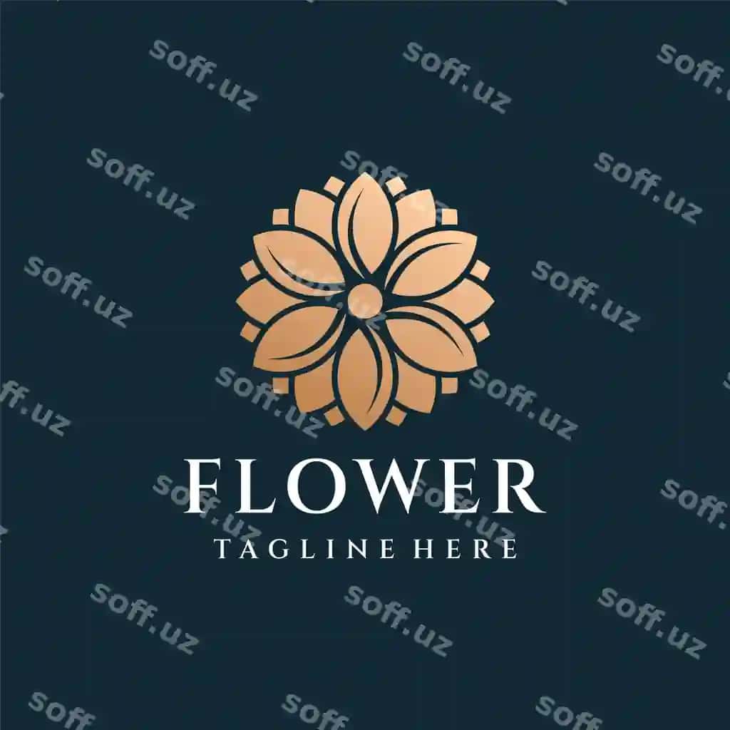 Gul hasharot oltin logo dizayn ilhomi | Flower luxury gold logo design inspiration 2