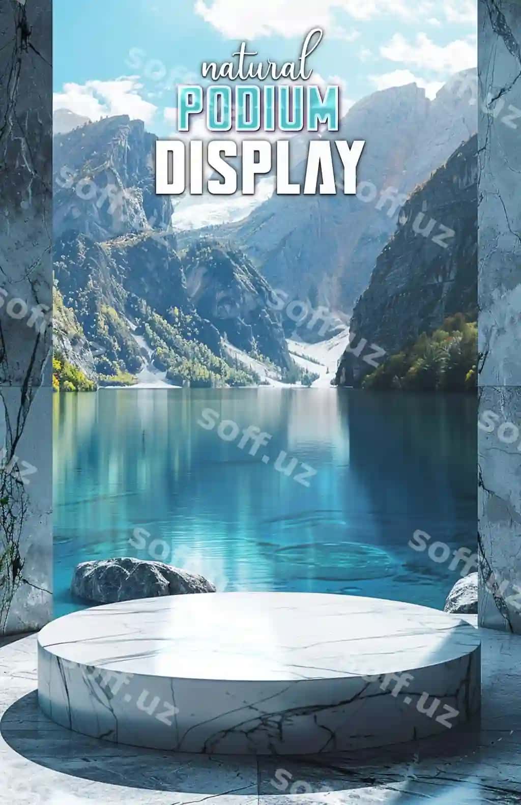 Mahsulot ko'rsatish 3d podium foni poster dizayni | Product display 3d podium background poster design