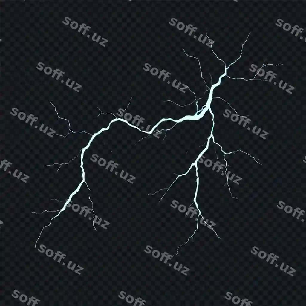 Yorqinlik kuchli chiroq ajraltirilgan shaffof fonda | Lighting power strike isolated transparent background