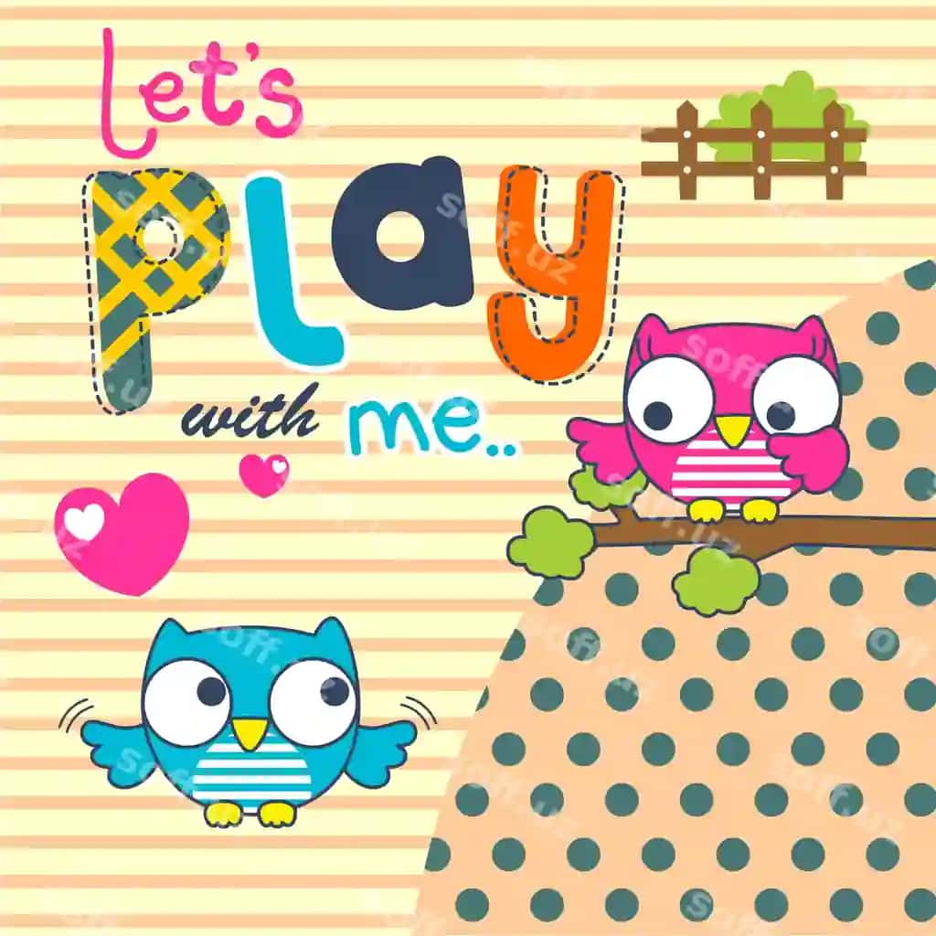Ikki botoq birgalikda oynayman | Pair owls are playing together