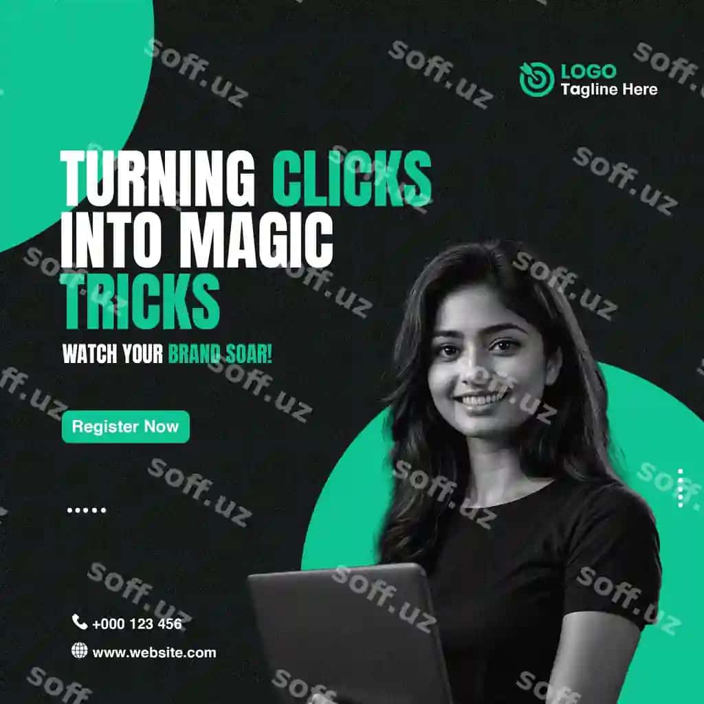 Raqamli marketing agentligi postersi | Digital marketing agency poster