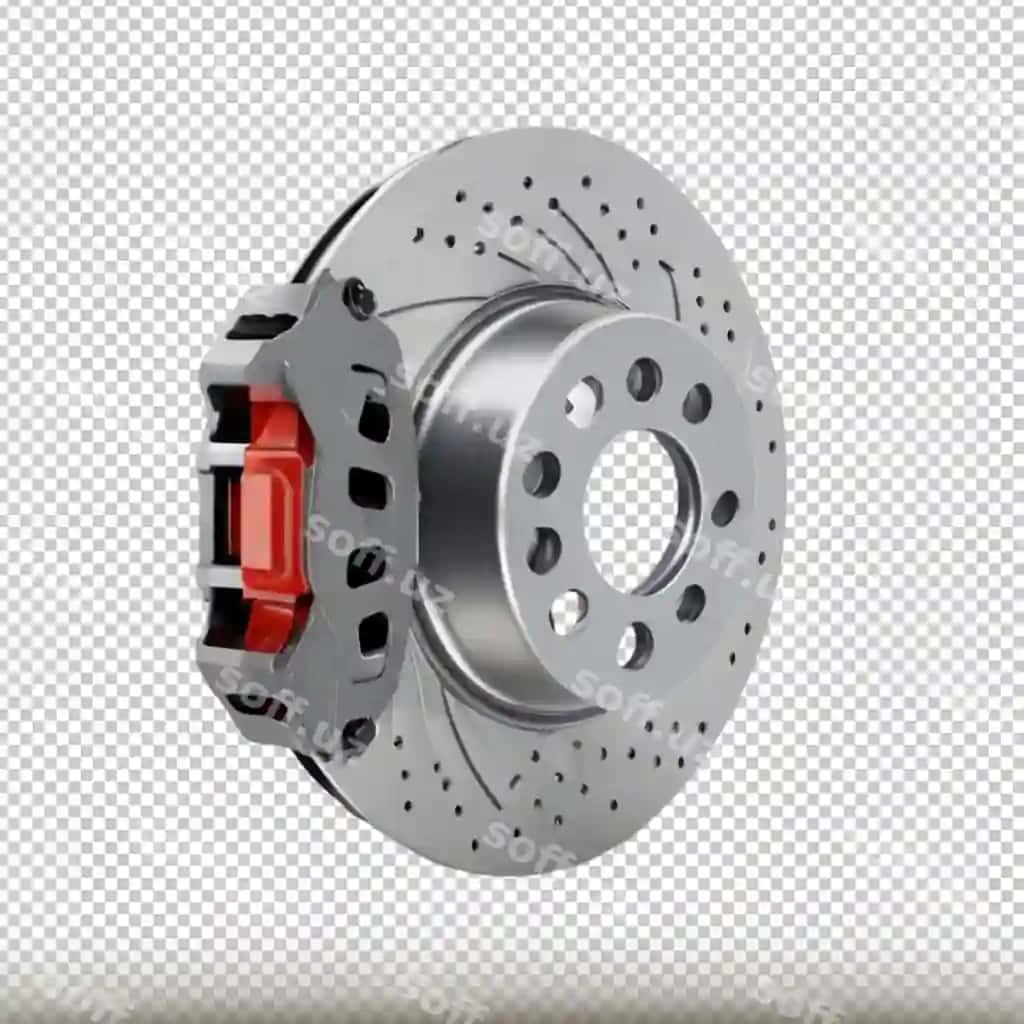 Disk freni ajraltirilgan transparent fon | Disc brake isolated transparent background 2