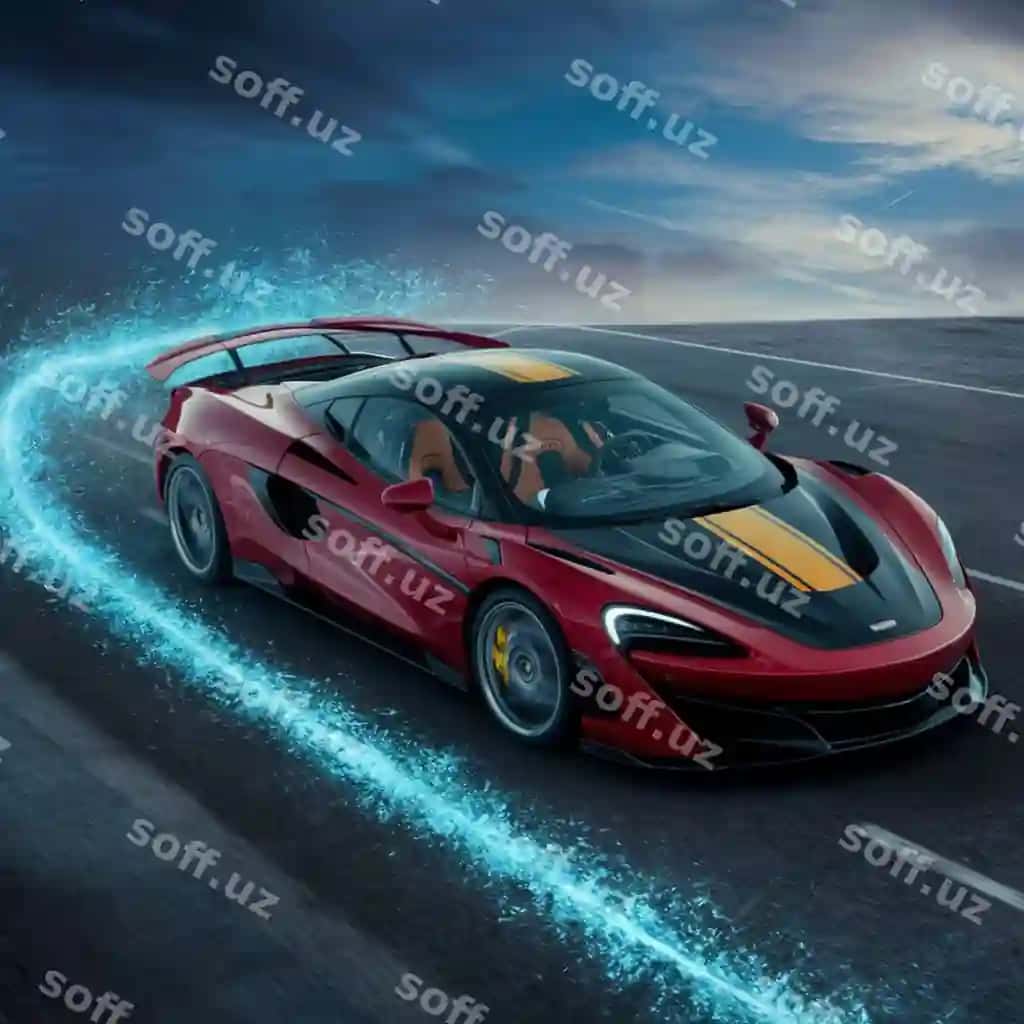 Ai tomonidan yaratilgan hashamatli sport avtomobil plakati illyuziyasi | Sports luxurious car poster illusion generated by ai