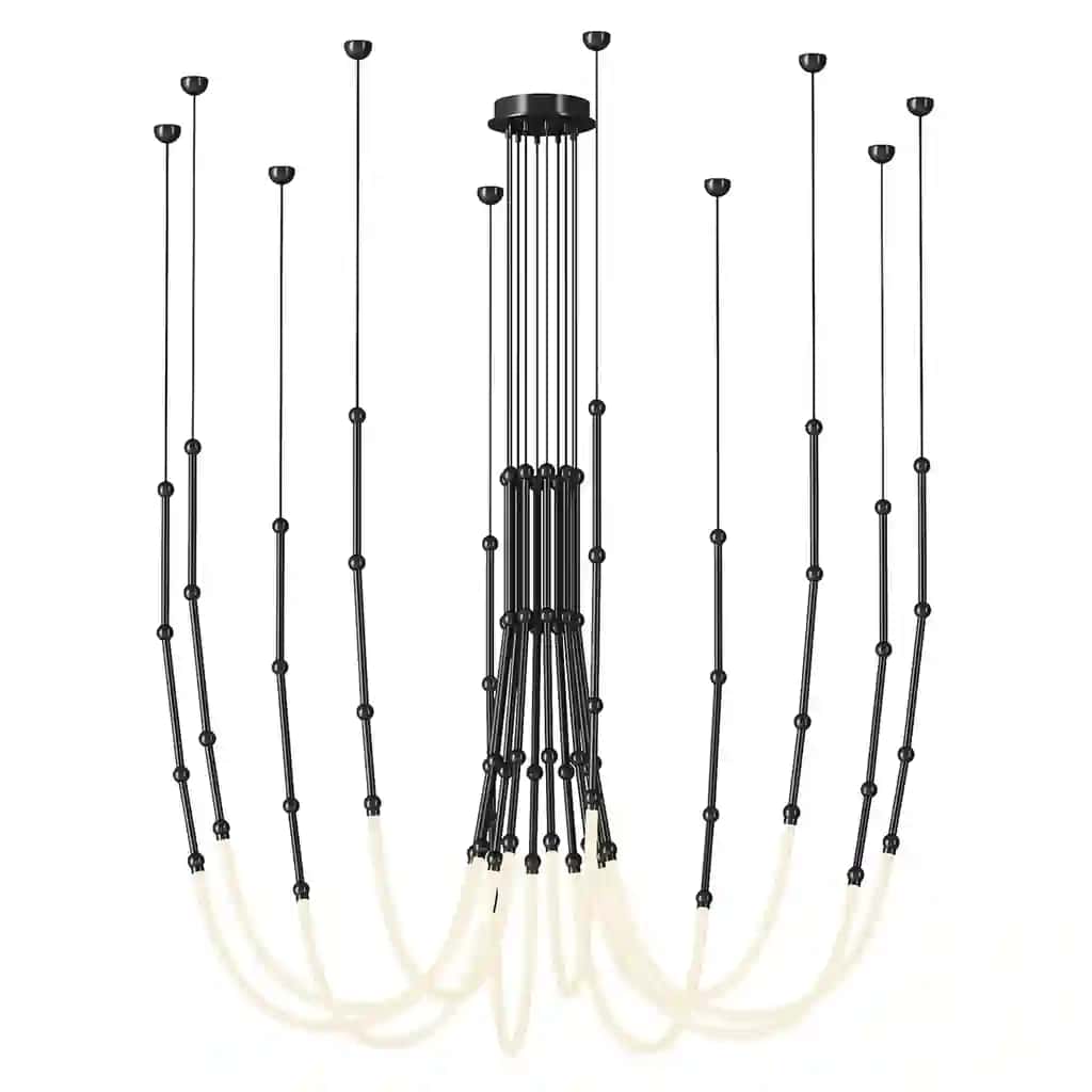 WOMO Bamboo Rope LED Chandelier