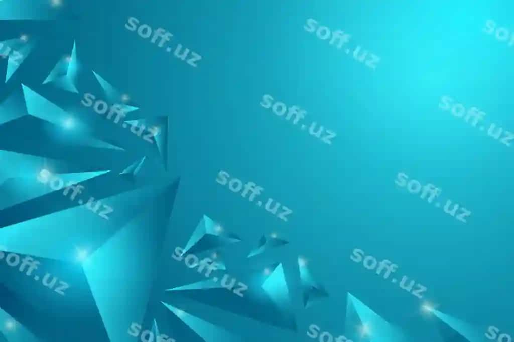 3d uchburchak yashil ko'k kontsept orqa fonda | 3d triangle turquoise concept background 2