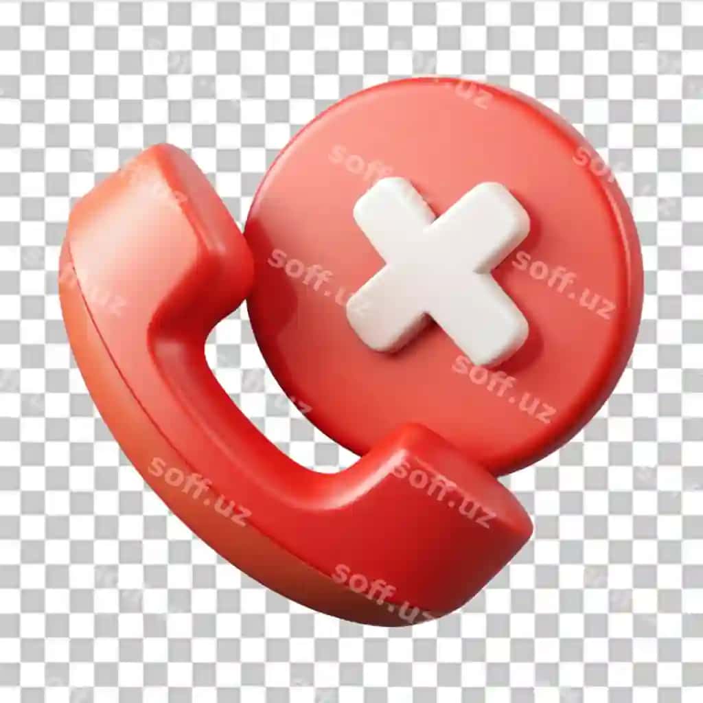 Chaqiruvni o'tkazib yuborgan telefon 3D render illustratsiyasi | Missed call phone 3d rendering illustration 2