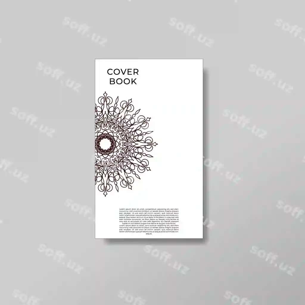 Shablon qop mandala gul bilan | Cover template with mandala flower 2