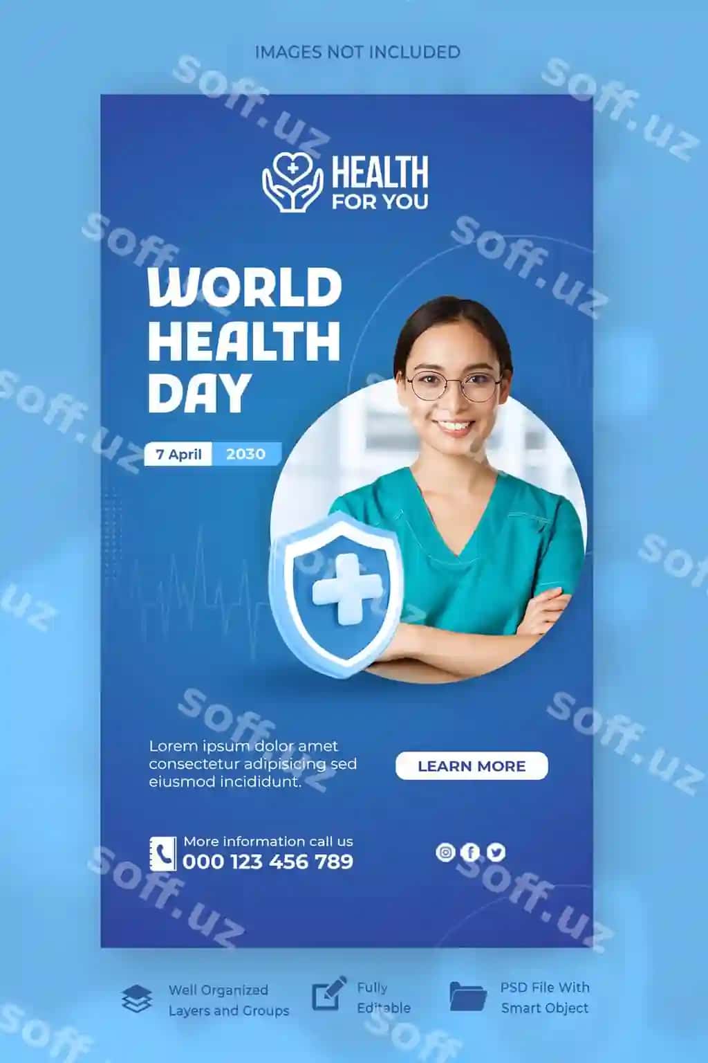 Jahon Sog'liq Bayrami Instagram hikoyasi rasm bilan | World health day instagram story with photo