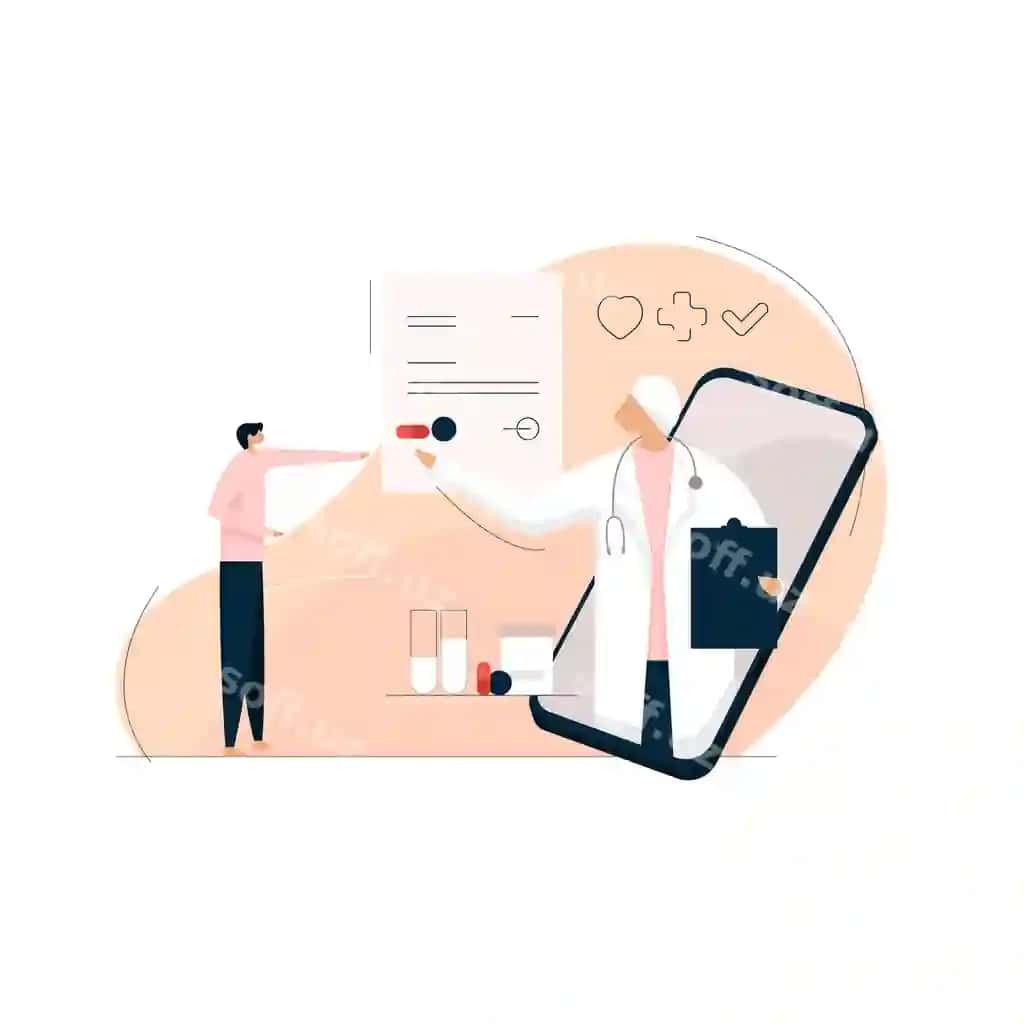 Onlayn tibbiy konsultatsiya dokori onlayn kontseptsiyasi | Online medical consultation doctor online concept 2