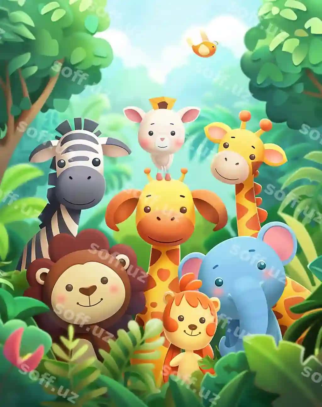Zoologik bog' bulardagi hayvonlar multfil'm uslubida | Zoo where animals cartoon style