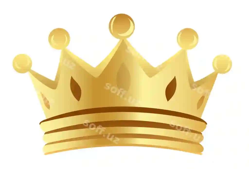 Oddiy oltin shohret ikonka vektor illustratsiyasi | Simple golden crown icon vector illustrationxa
