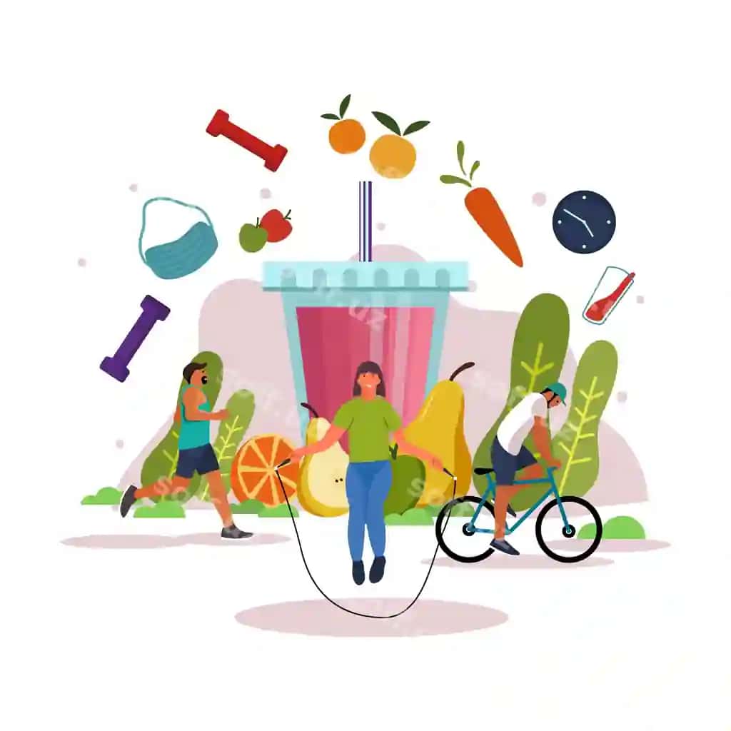 Muvozanat sog'liqli hayot uslubi bilan odamlar jismoniy mashqlar bajarayotgan. | Balance healthy lifestyle with people exercising