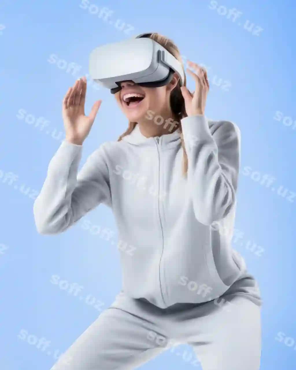 Texnologiya VR bosh kiyimi ayol | Technology vr headwear woman