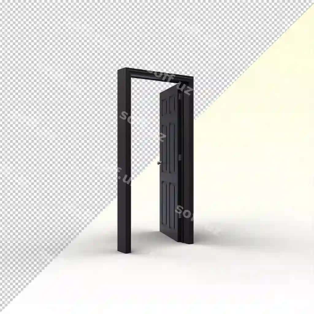 Qora ichki ochiq devor ramasi | Black interior open door frame 2