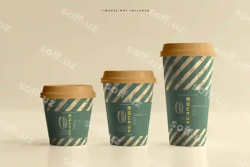 Biodegradatsion qog'oz stakancha namunasi | Biodegradable paper cup mockup