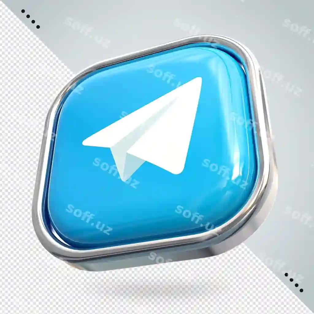 Telegram logotipi ijtimoiy media 3d render uslublari | Telegram logo social media 3d render styles