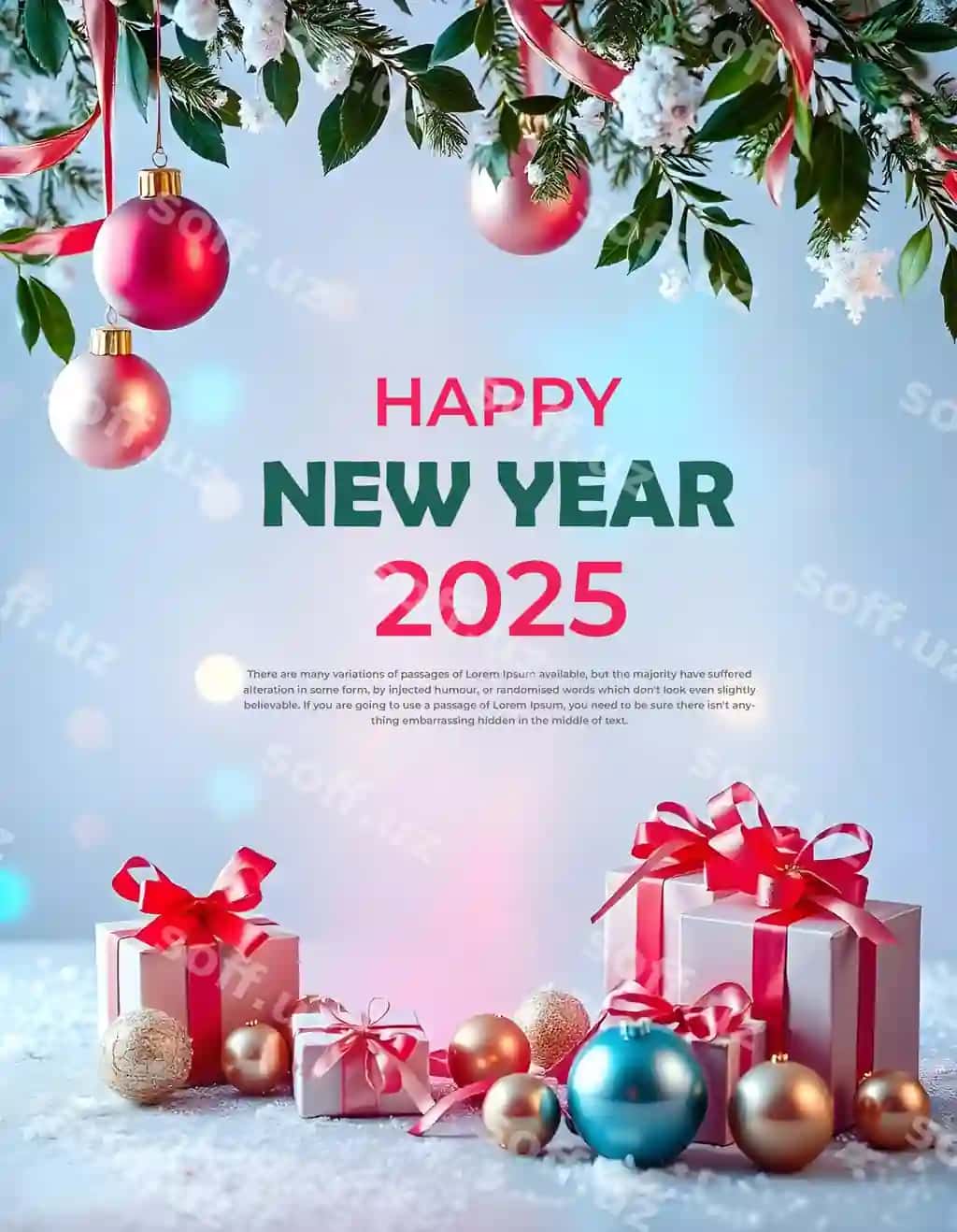 Yangi yil bilan kartochka banner xohish 2025 | Happy new year card banner wish happy new year 2025