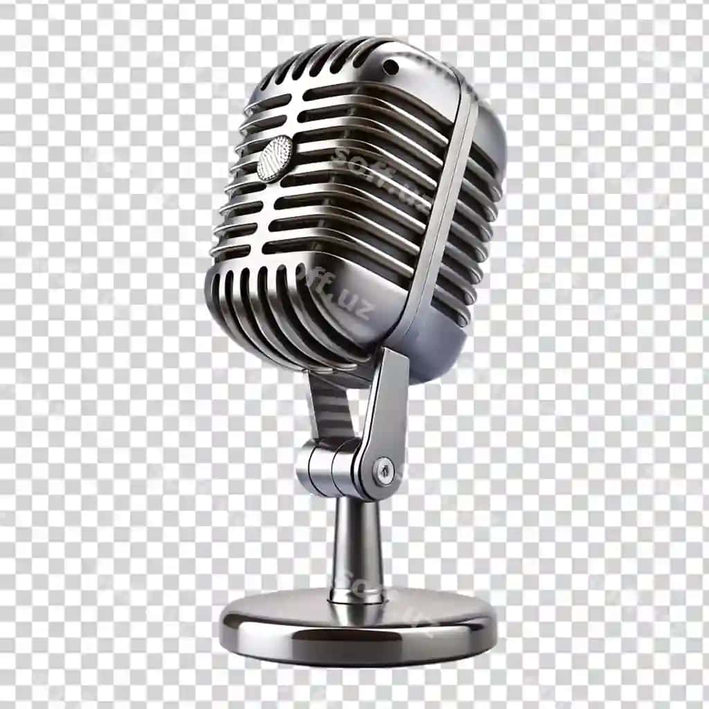 Mikrofon shaffof orqa fonda | Microphone transparent background