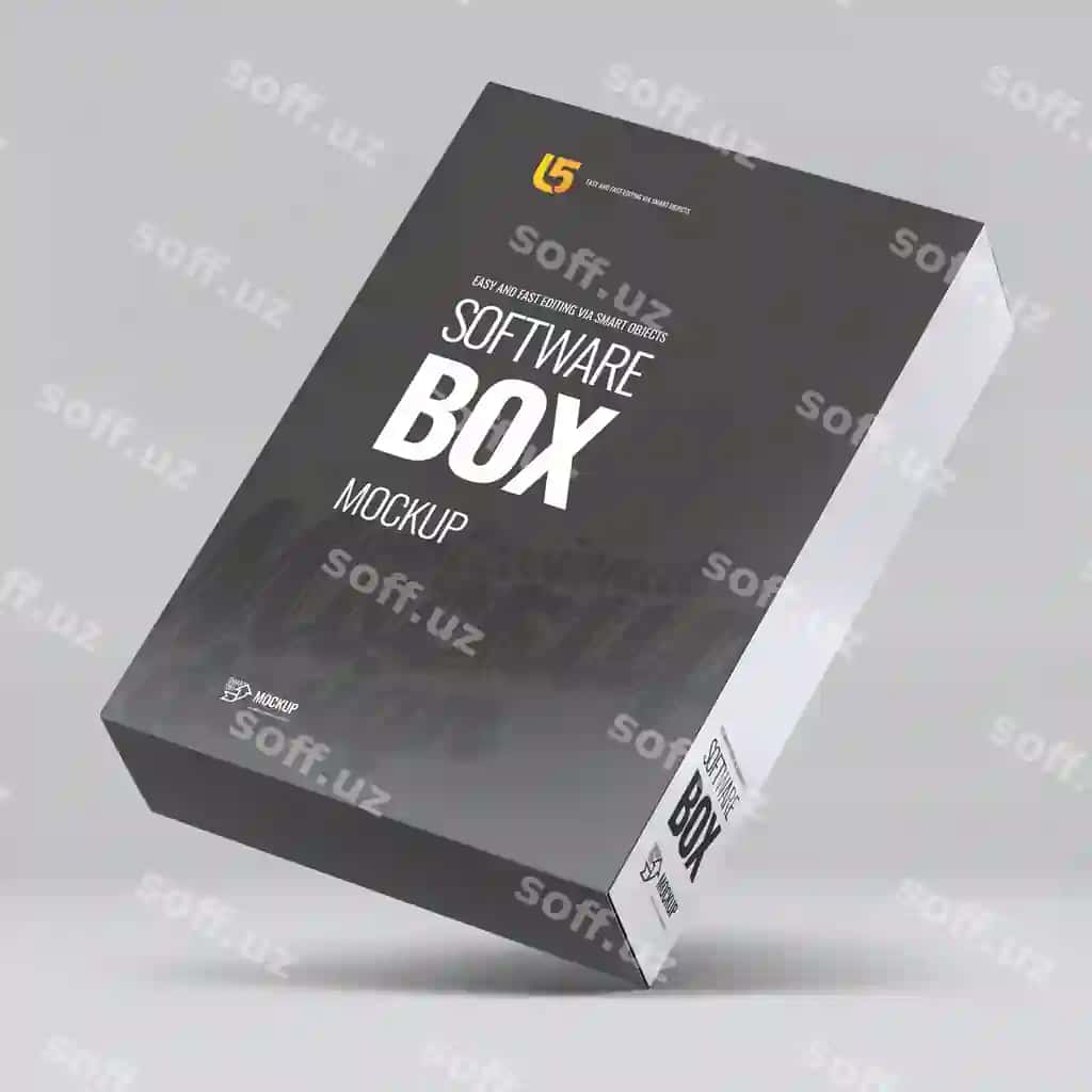 Psd dastur qutcha namunasi | Psd software box mockup 2
