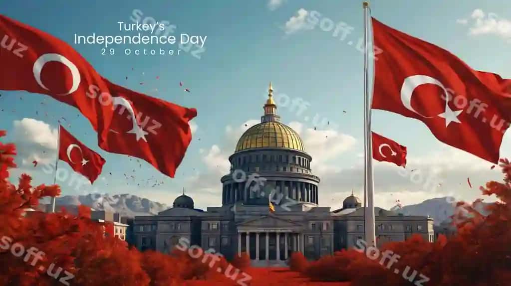 Mutlao Turkiyaning mustaqillik kuni 29-oktyabr orqa fon | Happy turkeys independence day 29 october background