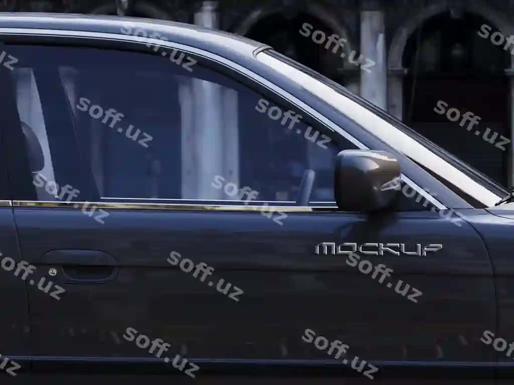 Yaqin muroja mashina logotipi namunasi | Close up car logo mockup