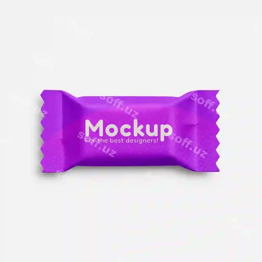 Maxsus qog'oz shirinlik mockup | Custom paper candy mockup