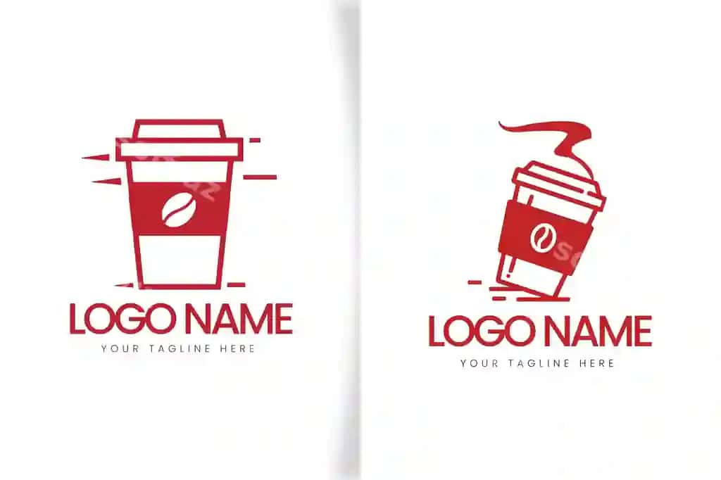 Tekis komplekt ovqat ichimlik katering logotip shablonlari | Set flat food drink catering logo templates 2