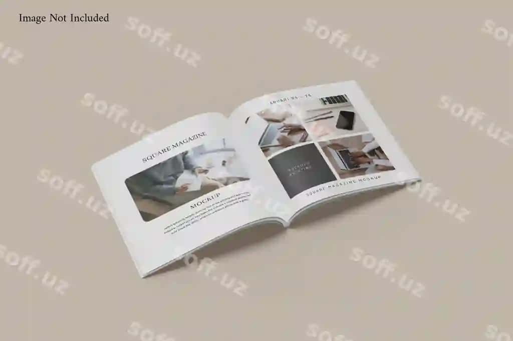 Kvadrat kitob namunasi | Square book mockup