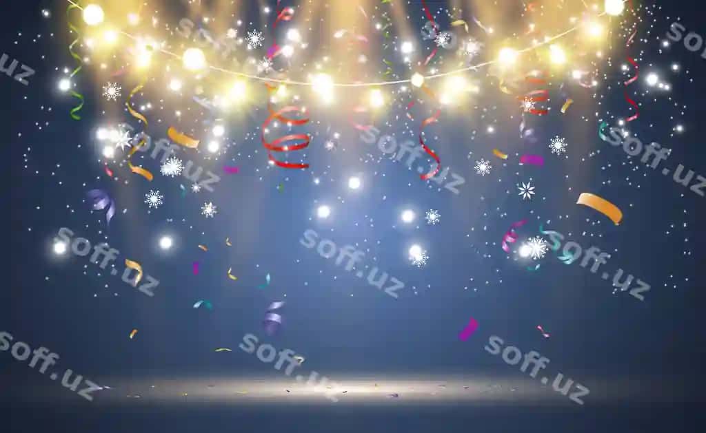 Rojdestvo yorqin go'zal yoritgichlar dizayn elementlari parqlovchi yoritgichlar | Christmas bright beautiful lights design elements glowing lights