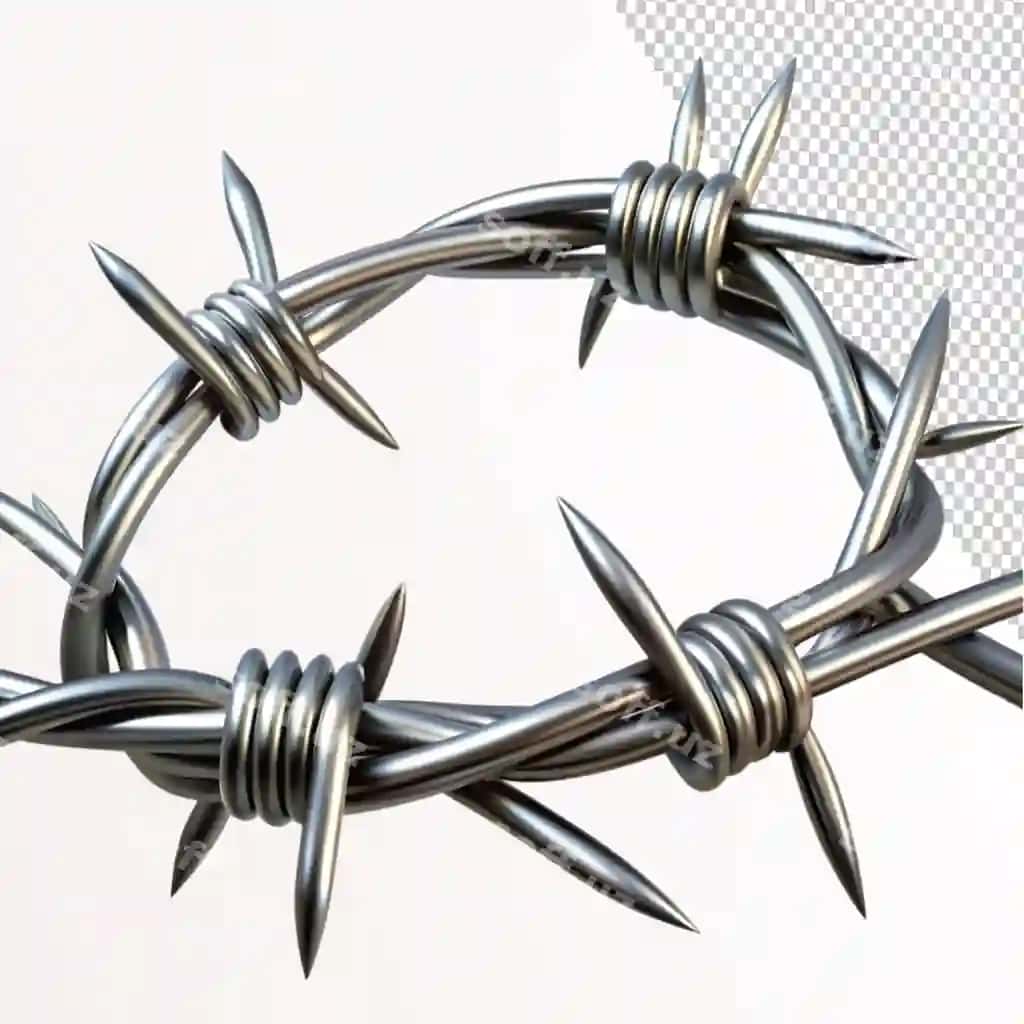Metal shina tortishli shiroqli olovli fonsiz | Metal steel barbed wire with thorns spikes transparent background