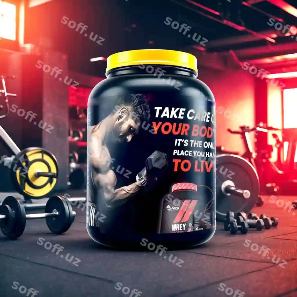 Fitness supplementi flakoni mockup dizayni | Fitness supplement bottle mockup design