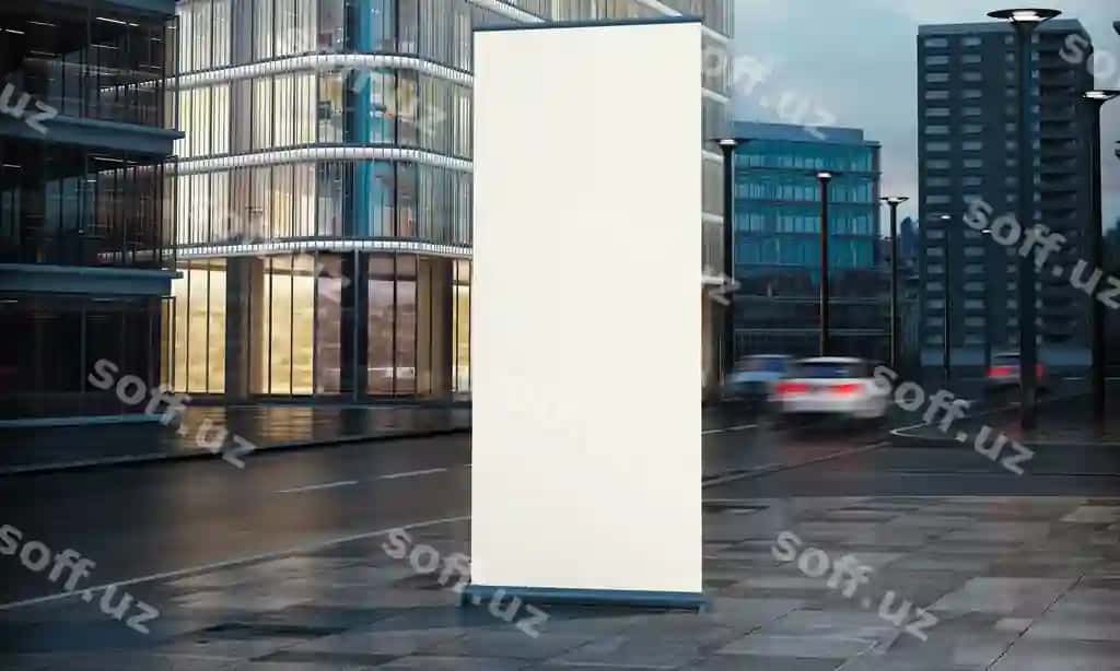 Roller namuna ko'cha | Roller mockup street
