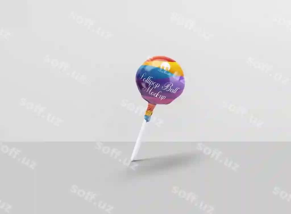 Lollipop konfetasi mockup | Lollipop candy mockup