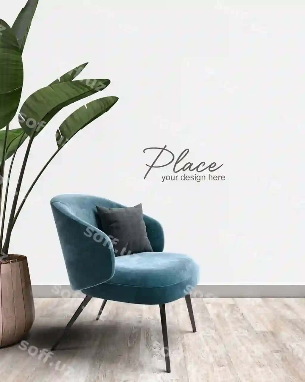Içki mehmonxona devori namunasi | Interior living room wall mockup