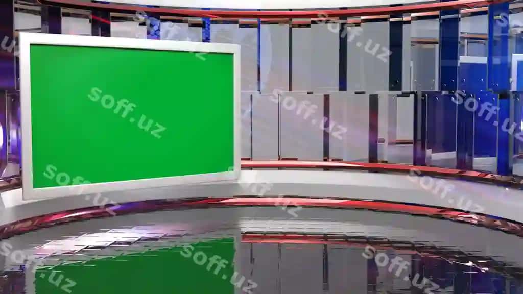 Yangiliklar studiyasining orqa foni, telekino ko'rsatmalari, televizorlar devori 3D, virtual yangiliklar studiyasi orqa fon 3D illustratsiyasi | News studio backdrop tv shows tv wall3d virtual news studio background 3d illustration