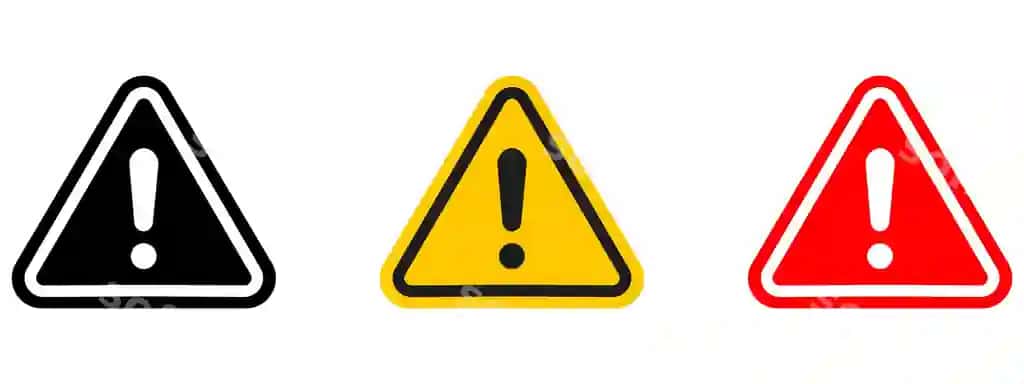 Ogohlantirish belgilari undov belgilarini o'rnatdi | Caution warning signs set exclamation marks